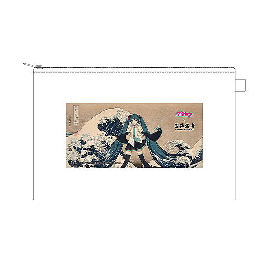 Hatsune Miku x Hokusai Katsushika iXima Pouch The Great Wave Off Kanagawa image 1