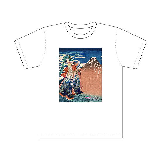 Hokusai Katsushika x Hatsune Miku by iXima T-shirt Fine Wind, Clear Morning (Re-run) image 1