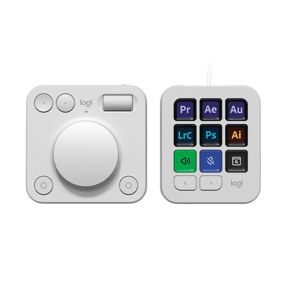 Logitech MX Creative Console [Pale Grey] for Laptop, Desktop