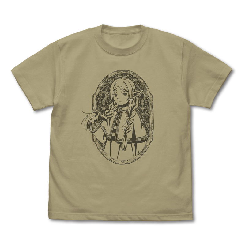 Frieren: Beyond Journey's End - Braided Frieren T-shirt (Sand Khaki | Size M) image 1