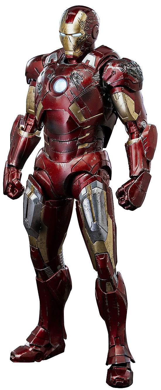 Marvel Studios The Infinity Saga 1/12 Scale Pre-Painted Action Figure: DLX Iron Man Mark 7 (Battle Damaged)