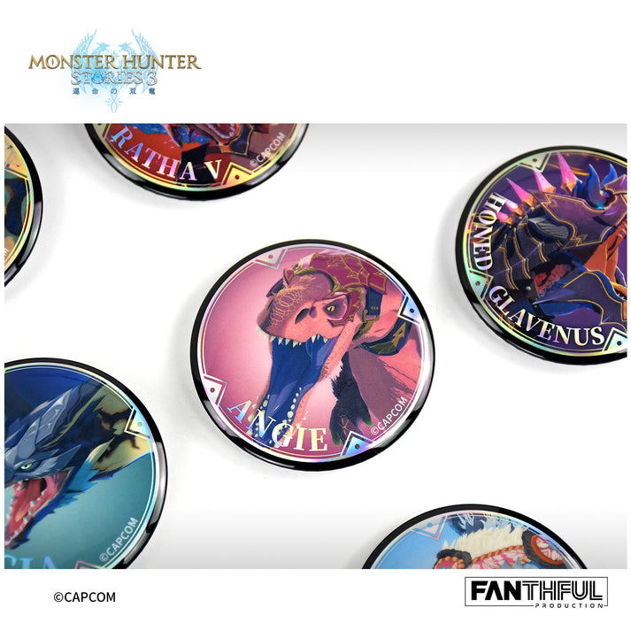 Monster Hunter Stories 3 Twisted Reflection Monsties Tin Badge (Set of 10 Pieces) image 5