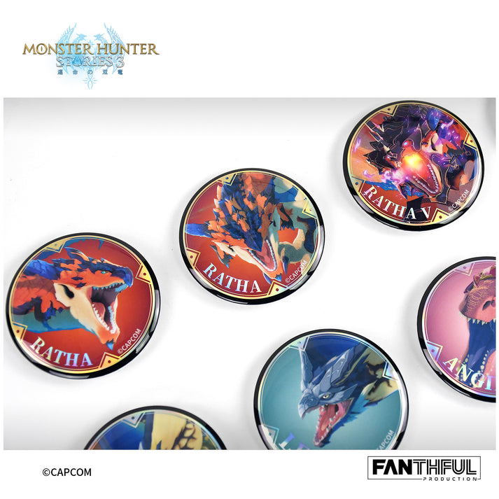 Monster Hunter Stories 3 Twisted Reflection Monsties Tin Badge (Set of 10 Pieces) image 6
