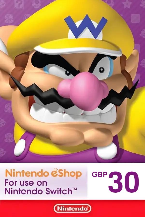 Nintendo eShop Card 30 GBP | UK Account digital for Nintendo Switch, Nintendo Switch 2
