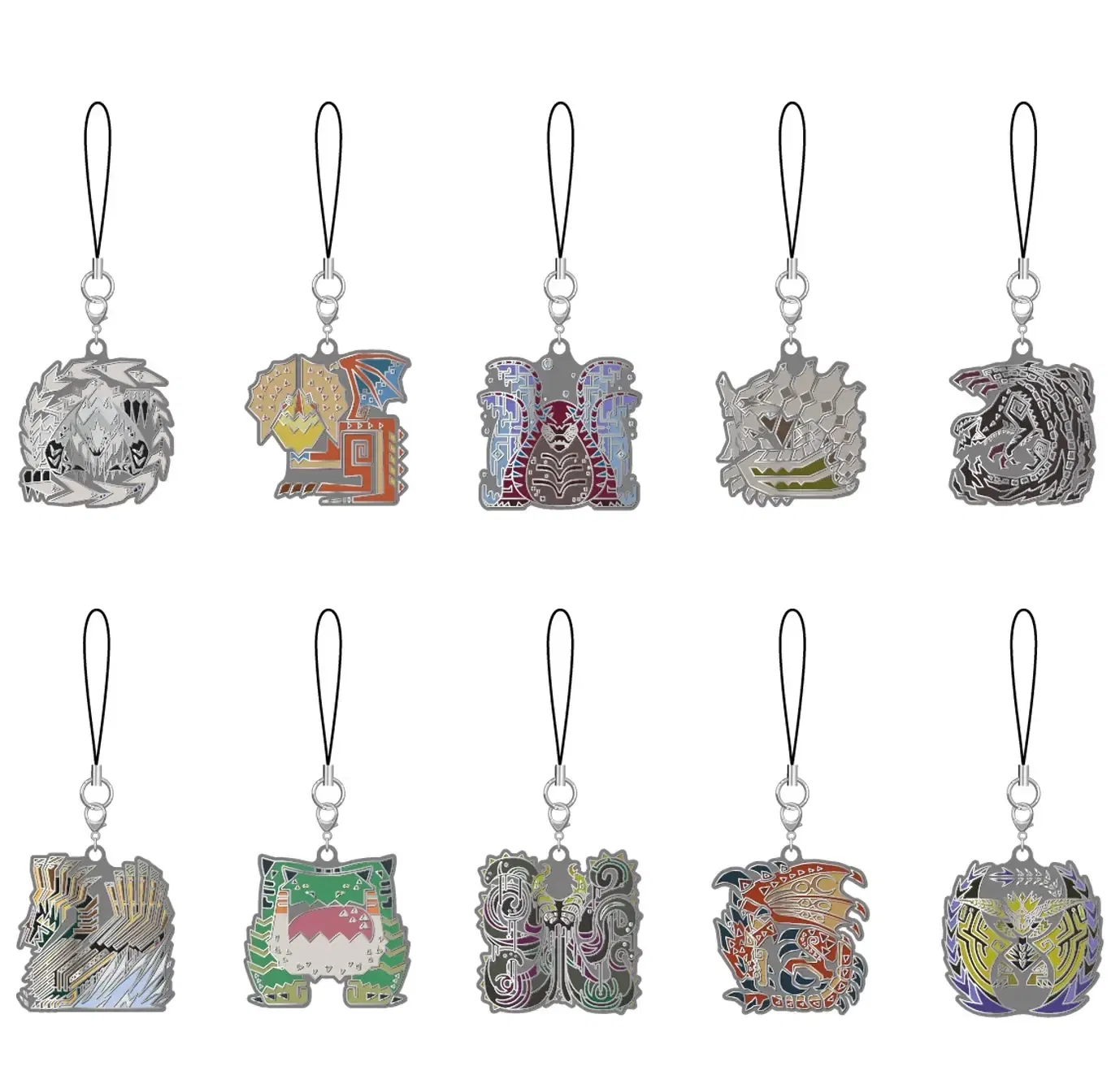 Monster Hunter Wilds Monster Icon Metal Key Chain (Set of 10 Pieces) (Re-run) — Import Game Deal