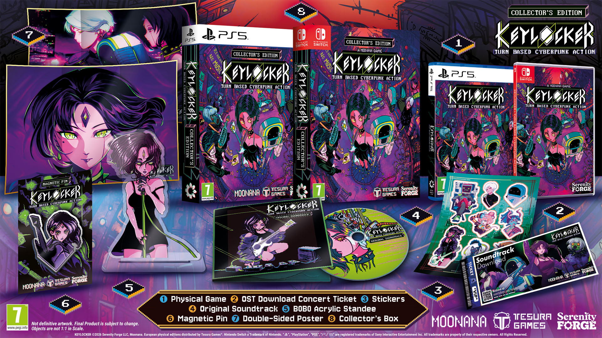 Keylocker | Turn Based Cyberpunk Action [Collector's Edition] for Nintendo Switch, Nintendo Switch 2