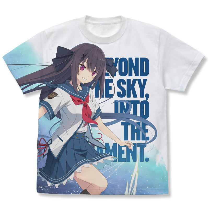 Aokana: Four Rhythm Across The Blue - Misaki Tobisawa Full Graphic T-shirt Beyond The Sky Ver. (White | Size M) image 1