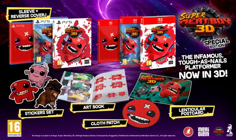 Super Meat Boy 3D [Special Edition] <span class="ext" style="background-color: #00e206; color: #FFFFFF;">Game Cart</span> image 1