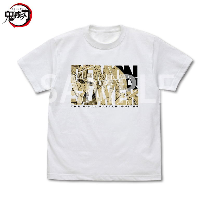 Anime Demon Slayer: Kimetsu No Yaiba - Demon Slayer Corps Member Zenitsu Agatsuma T-shirt (White | Size M) image 1