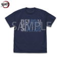 Anime Demon Slayer: Kimetsu No Yaiba - Demon Slayer Corps Member Inosuke Hashibira T-shirt (Indigo | Size XL) thumbnail 1