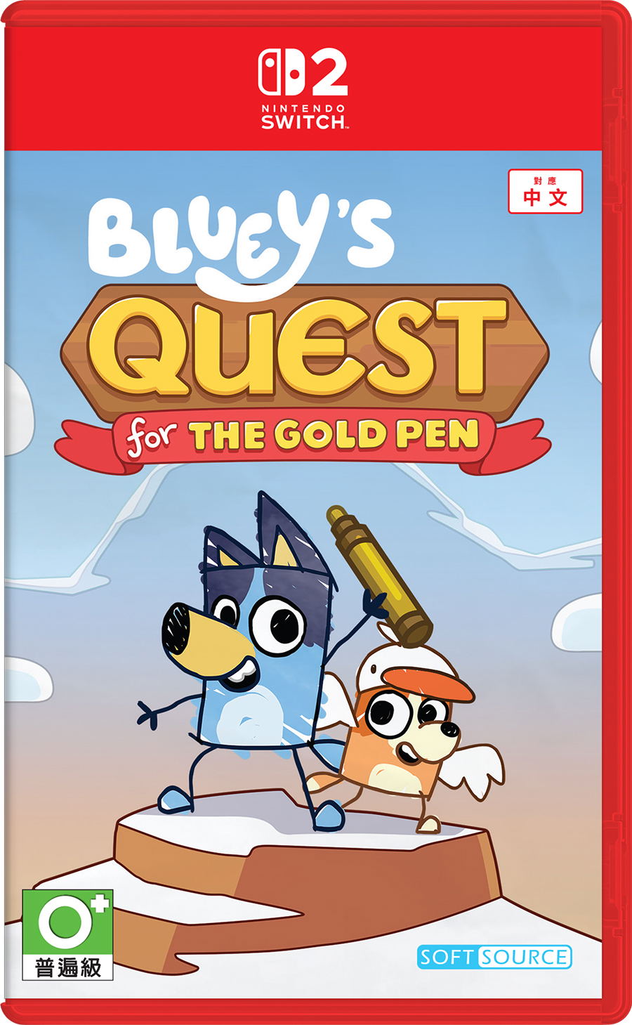 Bluey's Quest for the Gold Pen (Multi-Language) Game Cart (Cover - Asian) for Nintendo Switch 2