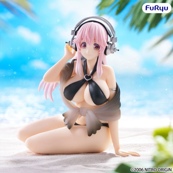 [Super Sonico] Noodle Stopper Figure Swimsuit Black Color Version [FR] — Import Game Deal