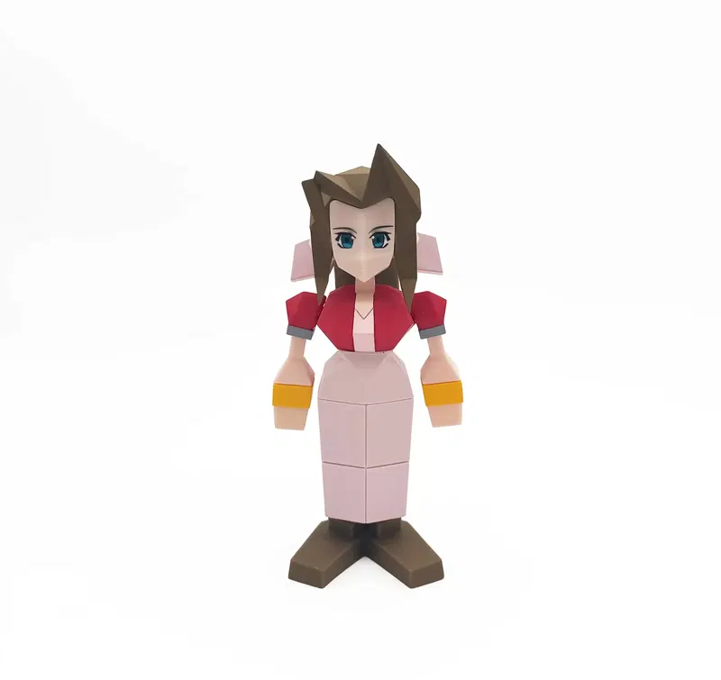 Final Fantasy VII Polygon Soft Vinyl Figure Aerith Gainsborough image 1