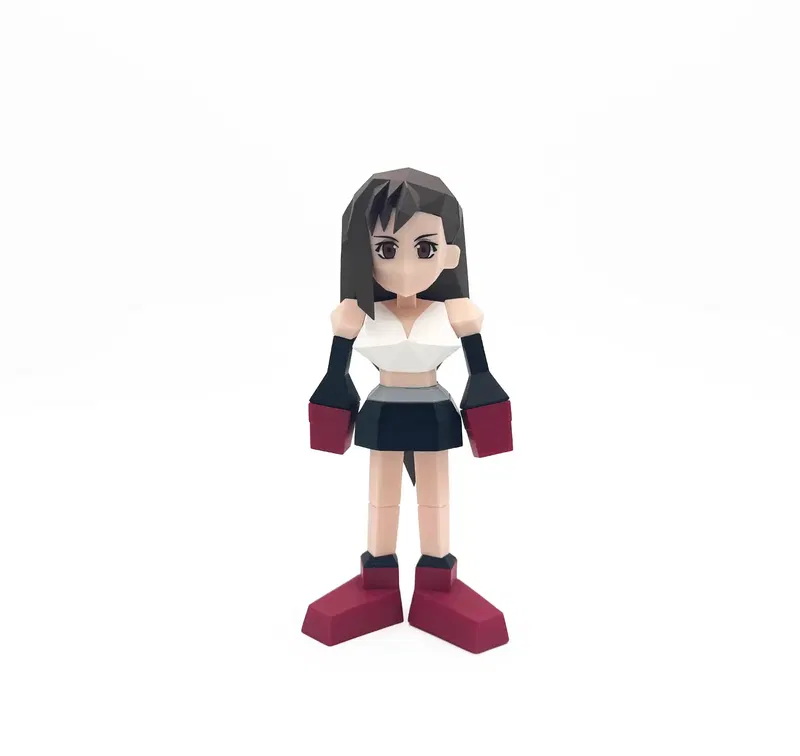 Final Fantasy VII Polygon Soft Vinyl Figure Tifa Lockhart image 1