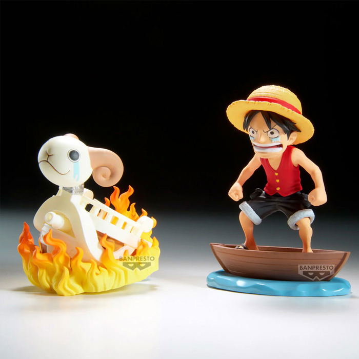 One Piece World Collectible Figure Log Stories Luffy and Going Merry image 1