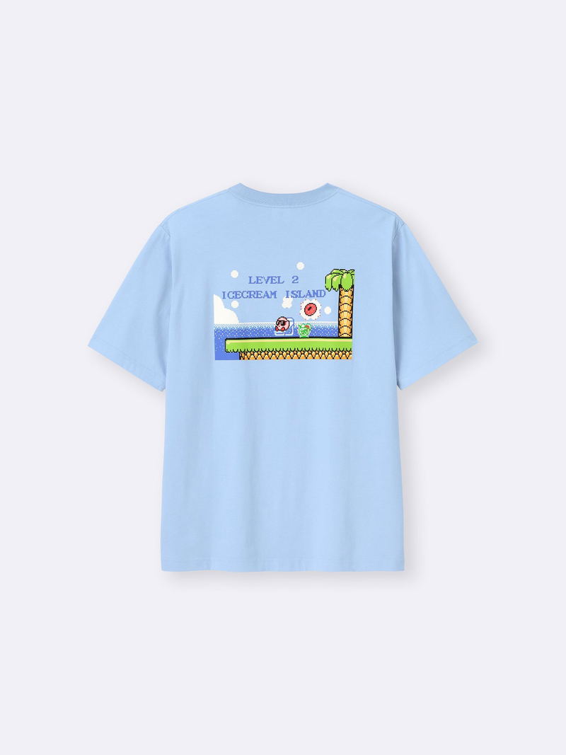 GU Kirby Graphic T-shirt (Blue | Size XS) image 2