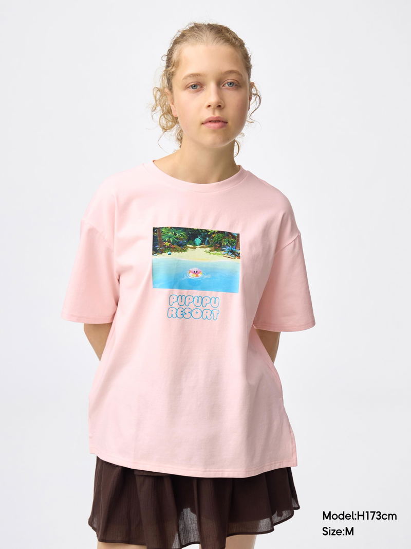 GU Kirby Graphic T-shirt (Pink | Size XS) image 4