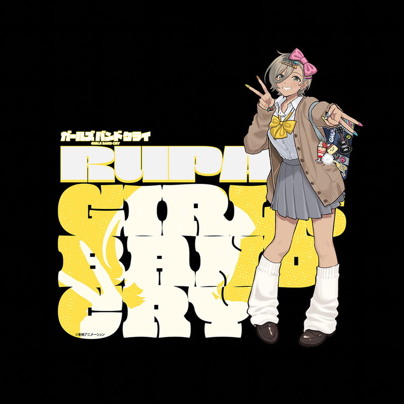 Girls Band Cry Original Illustration T-shirt Rupa / Heisei Gal (Size L) image 2