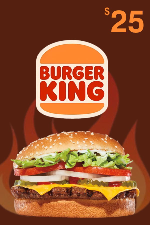 Burger King गिफ्ट कार्ड 25 USD | US खाता
Burger King गिफ्ट कार्ड $25
Burger King 25 USD
Burger King US
BK गिफ्ट कार्ड
Burger King <span class="ext ext_digital">digital</span> image 1