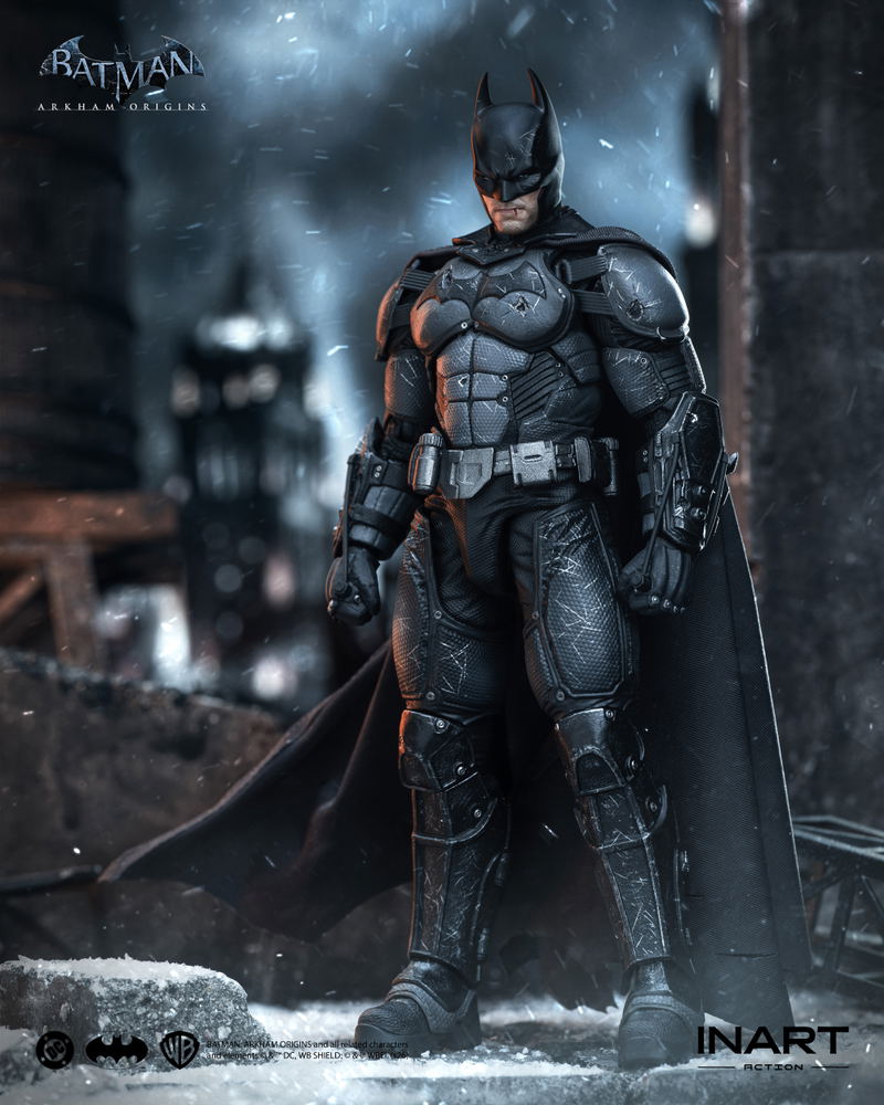 Batman Arkham Origins 1/12 Scale Action Figure: Batman (Batman: Arkham Origins) Battle Damaged Ver. image 11