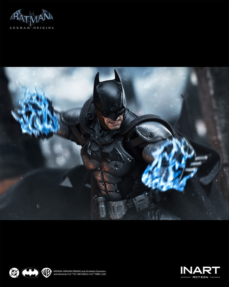 Batman Arkham Origins 1/12 Scale Action Figure: Batman (Batman: Arkham Origins) Battle Damaged Ver. image 19