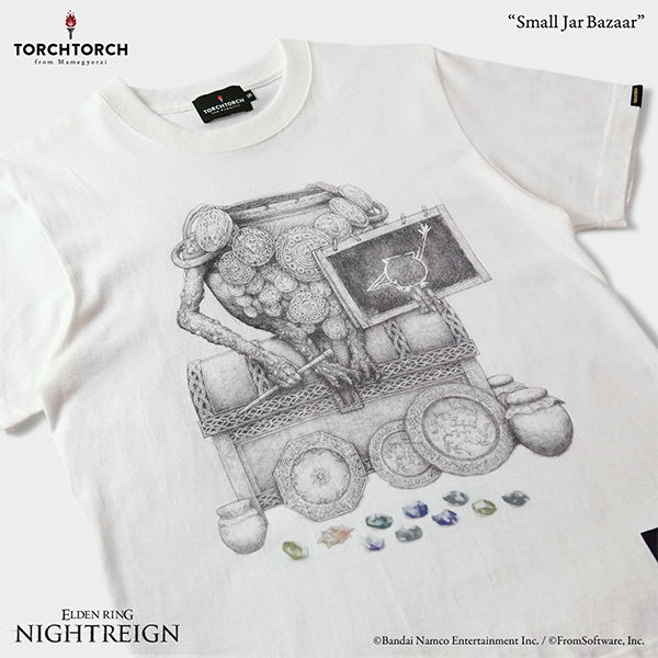 Elden Ring Nightreign x Torch Torch - Small Jar Bazaar T-shirt (Vanilla White | Size L) image 3