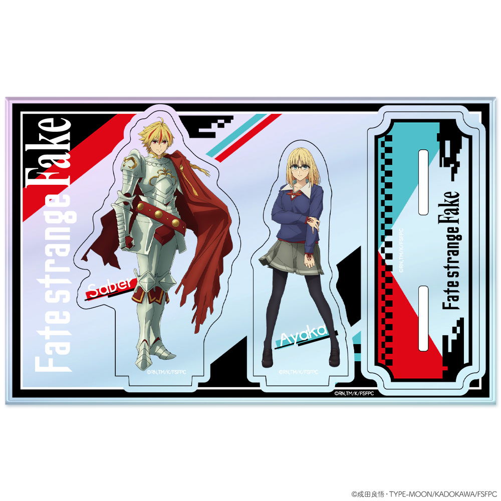 Fate/strange Fake Aurora Acrylic Niko Stand Ayaka Sajyou &amp; Saber