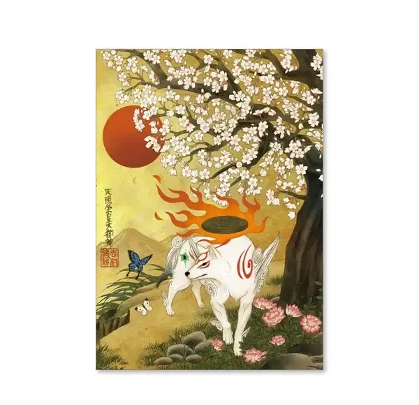 Okami 20th Anniversary Reproduction Art Project B2 Poster From Kenichiro Yoshimura's Okami 11th Anniversary- image 1