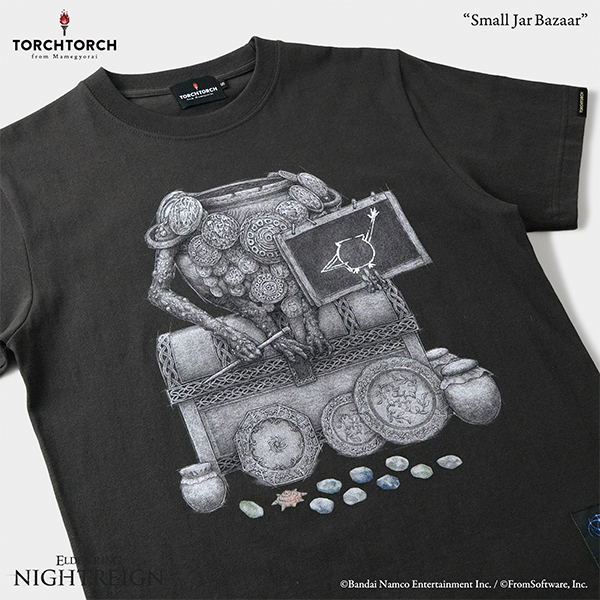 Elden Ring Nightreign x Torch Torch - Small Jar Bazaar T-shirt (Ink Black | Size XL) image 3