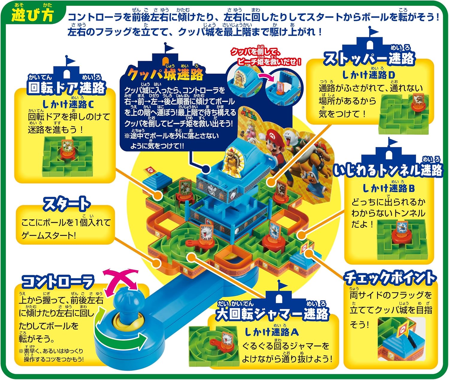 Super Mario Great Maze Game DX Princess Peach & 5 Labyrinths