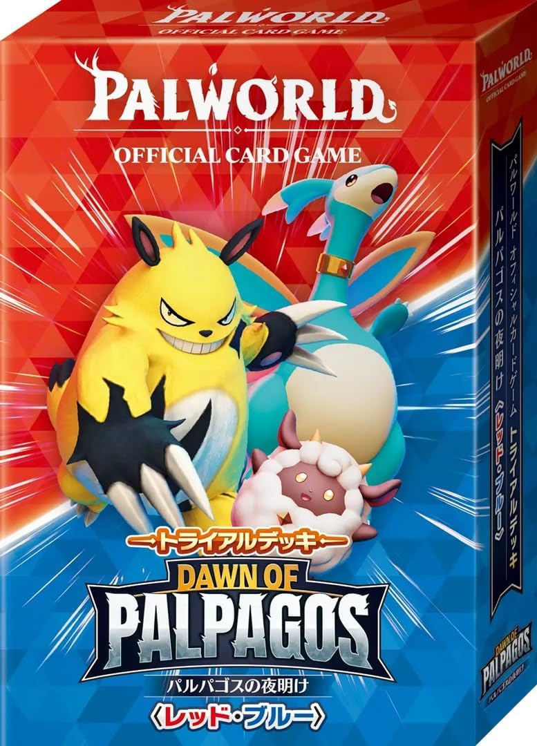 Palworld Official Card Game Trial Deck Dawn of Palpagos (Red & Blue)