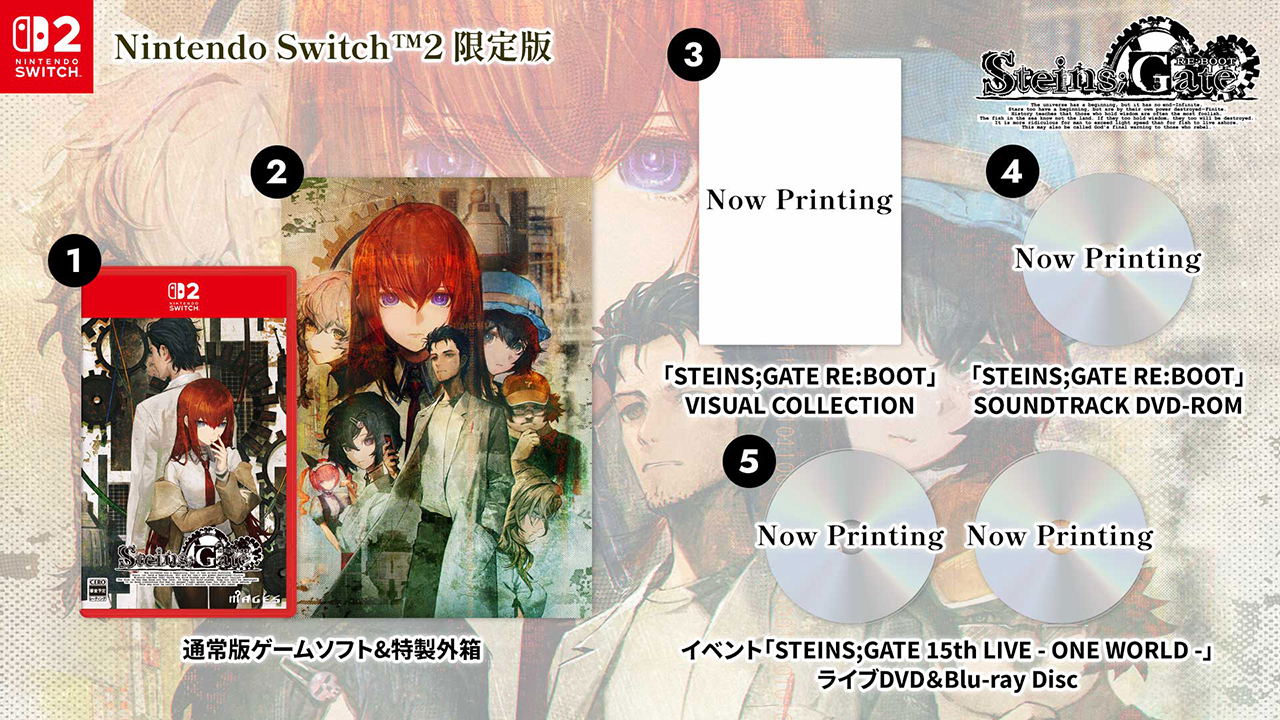Steins;Gate Re:Boot [Limited Edition] (Multi-Language) Game Cart for Nintendo Switch, Nintendo Switch 2