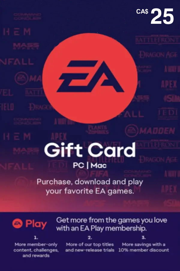 EA Gift Card 25 CAD | Canada Account Only <span class="ext ext_digital">digital</span> image 1