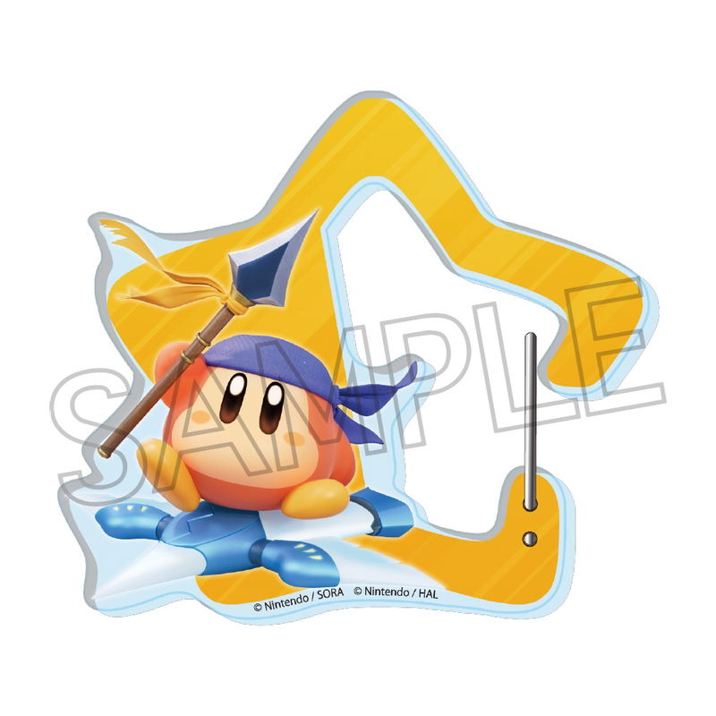 Kirby's Dream Land Kirby Air Riders Star-shaped Carabiner B Bandana Waddle Dee & Winged Star image 1