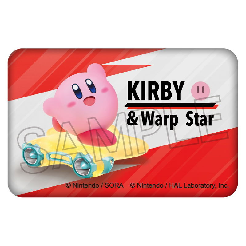 Kirby's Dream Land Kirby Air Riders Pukkuri Can Badge A Kirby & Warp Star A image 1