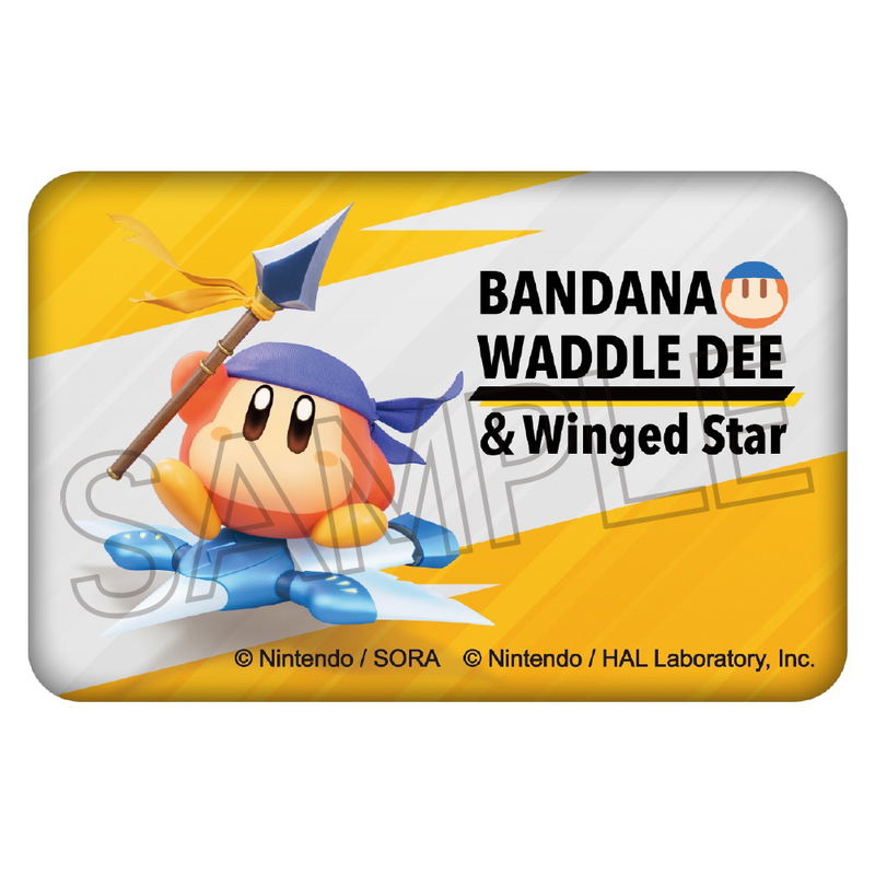 Kirby's Dream Land Kirby Air Riders Pukkuri Can Badge B Bandana Waddle Dee & Winged Star image 1