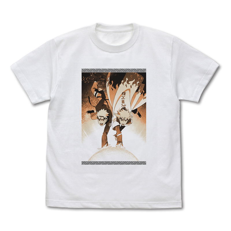 Naruto Shippuden - Naruto & Minato Rasengan T-shirt (White | Size XL) image 1