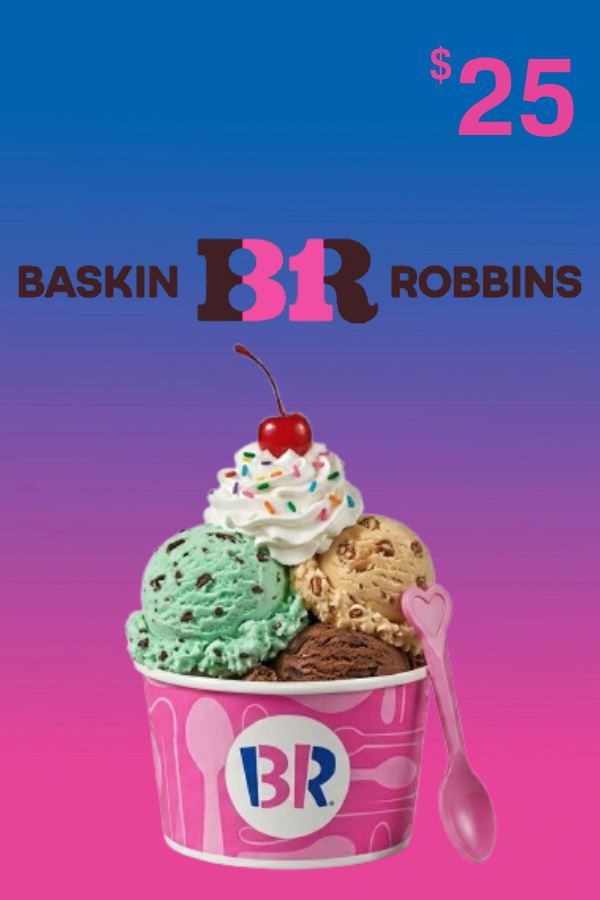 Tarjeta de Regalo Baskin Robbins 25 USD | Cuenta de EE. UU.
Tarjeta de Regalo Baskin Robbins $25
Baskin Robbins USD 25
Baskin Robbins EE. UU.
Tarjeta de Regalo Baskin Robbins
Baskin-Robbins
Baskin Robbins <span class="ext ext_digital">digital</span> image 1