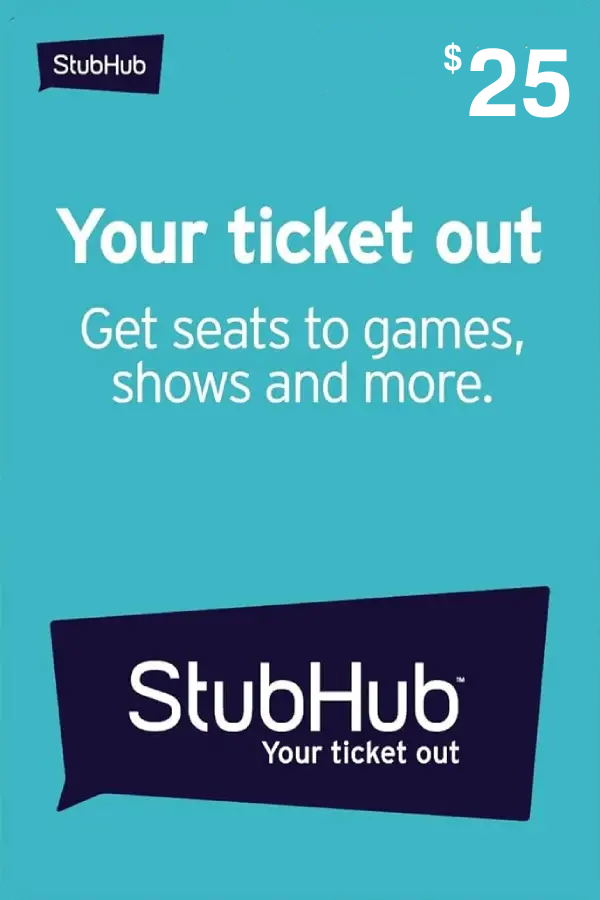 StubHub Gift Card 25 USD | USA Account
StubHub Gift Card 25 USD
StubHub 25 $
StubHub 25$
StubHub
Stub Hub
StubHub Gift Card
StubHub Card <span class="ext ext_digital">digital</span> image 1