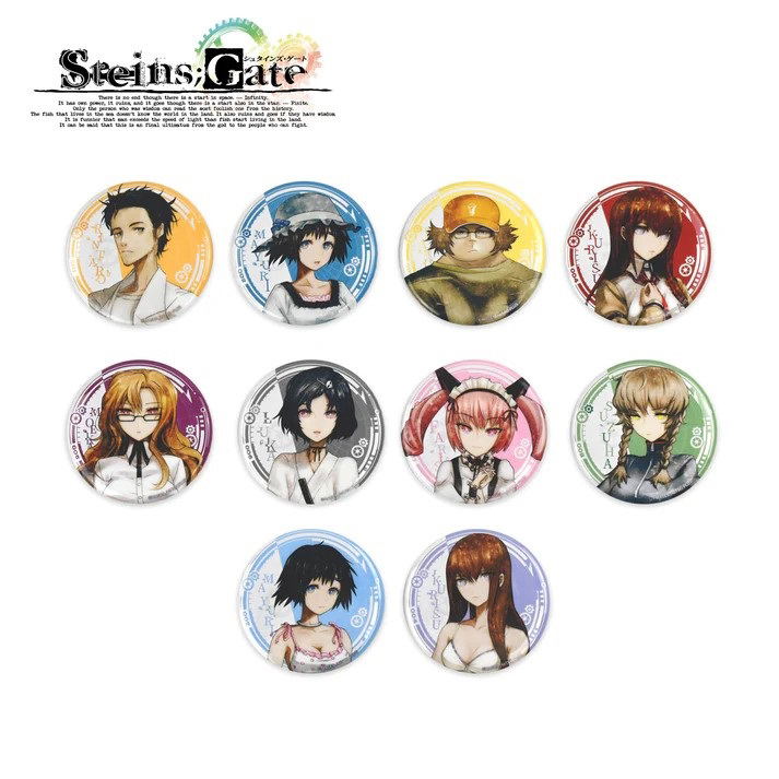 Steins;Gate Tin Badge (Set of 10 Pieces) image 1