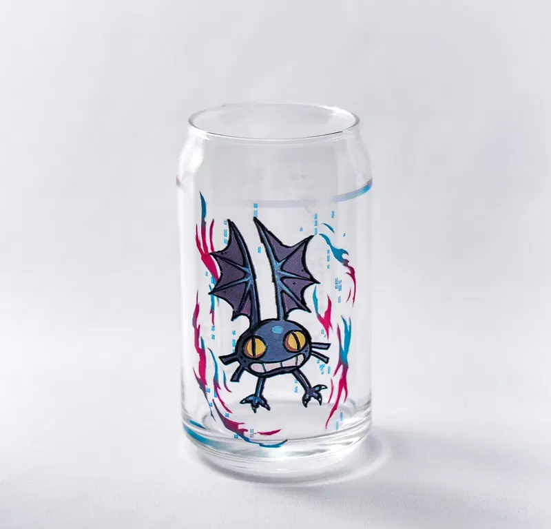 Final Fantasy XIV Energy Drink Can Style Glass Gimme Cat image 1