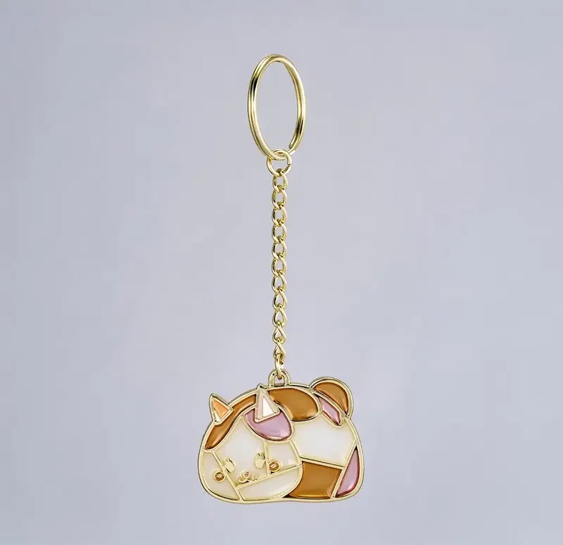 Final Fantasy XIV Stained Glass Style Key Chain Fat Cat image 1