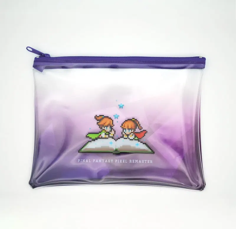 Final Fantasy Pixel Remaster Book Characters Clear Pouch Palom & Porom image 1