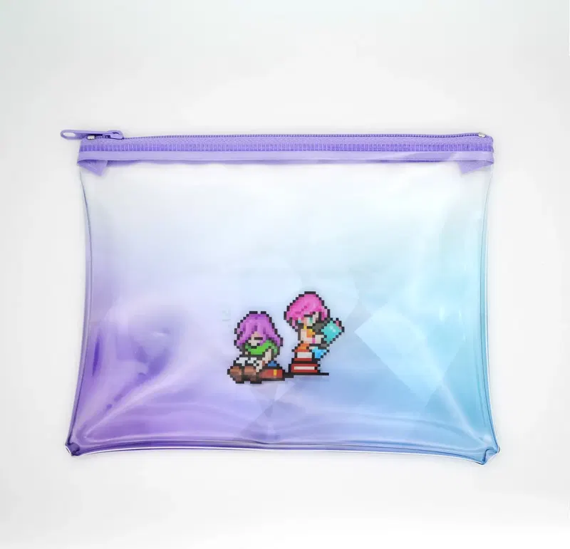 Final Fantasy Pixel Remaster Book Characters Clear Pouch Lenna & Faris image 1