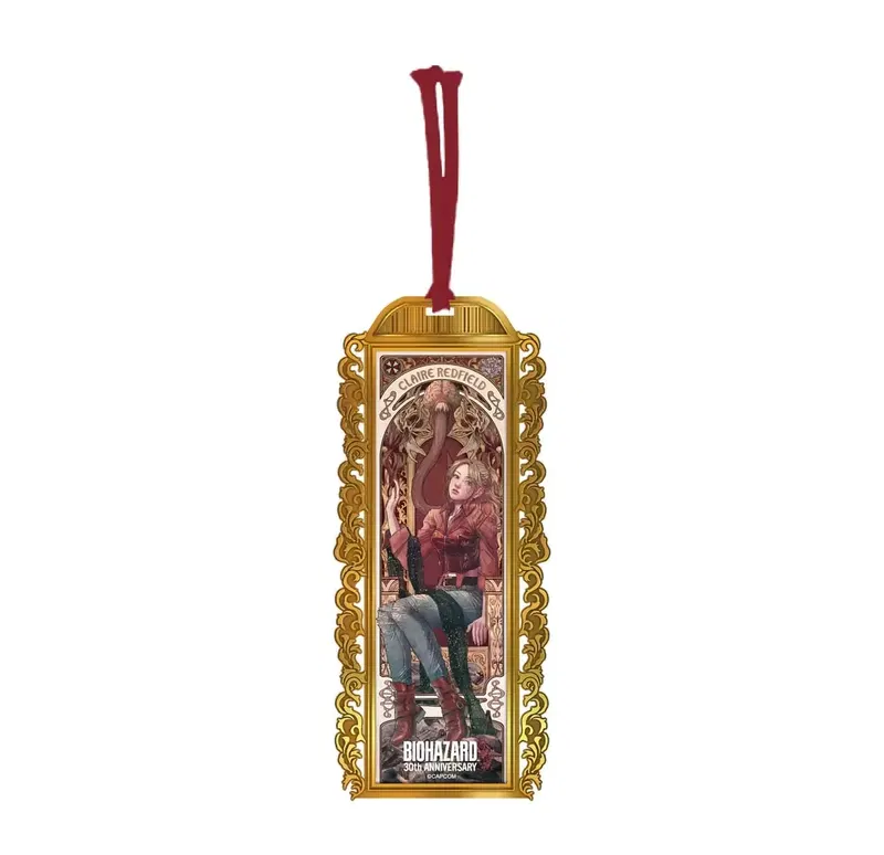 Resident Evil 30th Anniversary Main Art Metal Book Marker Claire (Re-run) image 1