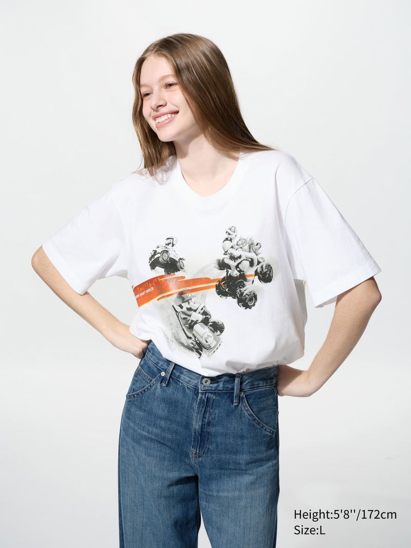 UT Mario Kart World Graphic T-shirt (White/Black | Size L) image 5