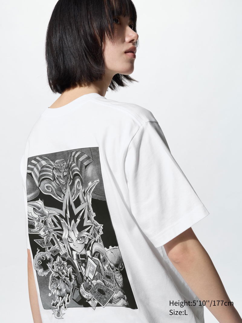 UT Manga 100th Yu-Gi-Oh! Graphic T-Shirt (White/Black | Size M) image 7