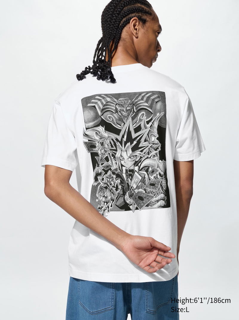 UT Manga 100th Yu-Gi-Oh! Graphic T-Shirt (White/Black | Size XL) image 6