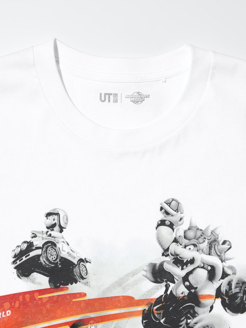 UT Mario Kart World Graphic T-shirt (White/Black | Size XXXL) image 2