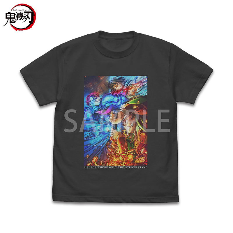 Anime Demon Slayer: Kimetsu No Yaiba - Tanjiro, Giyu, And Akaza Full Color T-shirt (Sumi | Size XL) image 1